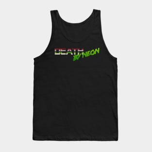 Death By Neon Logo Design - Official Product Color 5 - cinematic synthwave / horror / berlin school / retrowave / dreamwave t-shirt Tank Top